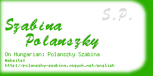 szabina polanszky business card